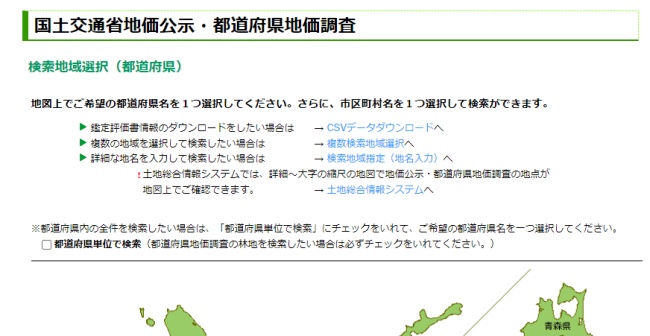 国土交通省の地価公示