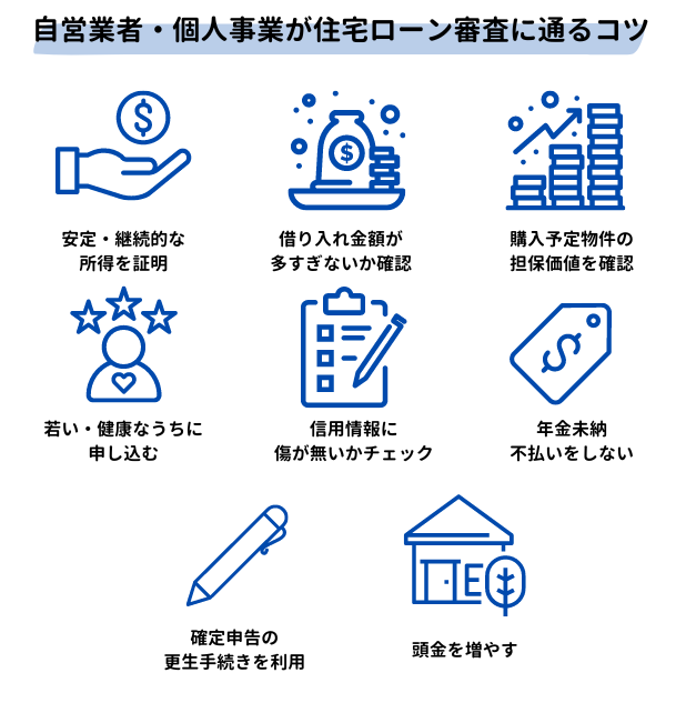 自営業者・個人事業が住宅ローン審査に通るコツ