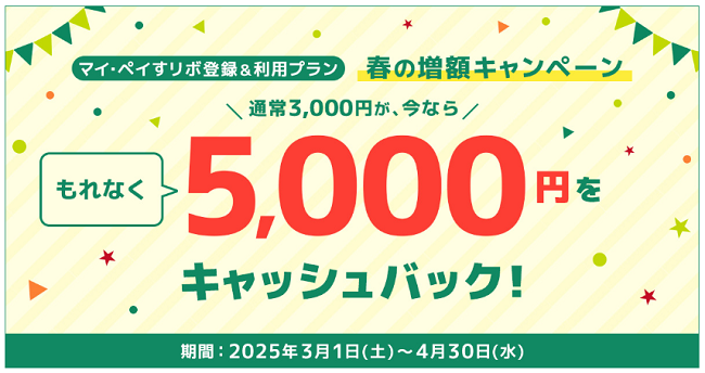 マイ・ペイすリボ登録＆利用プラン 増額キャンペーン