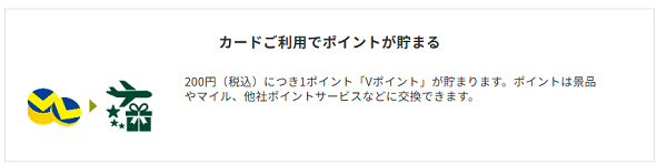 プロミスVisaカードVポイントが貯まる