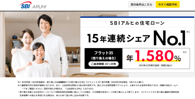 ARUHI住宅ローン「フラット35」