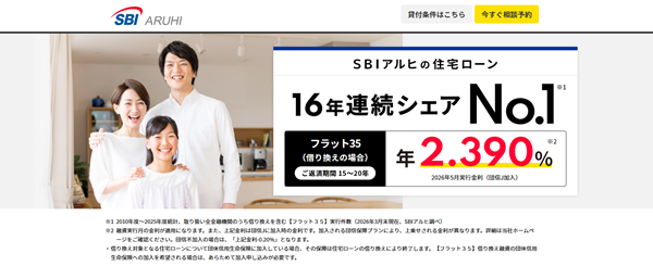 ARUHI住宅ローン「フラット35」