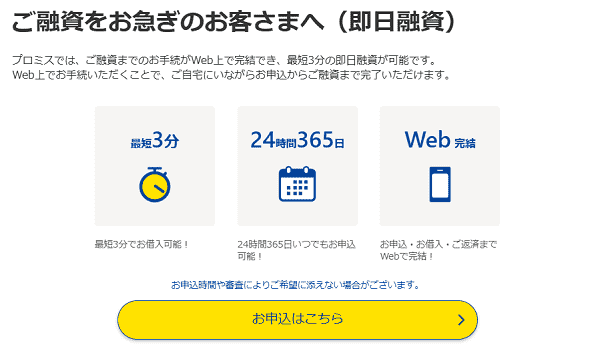 プロミス 即日融資
