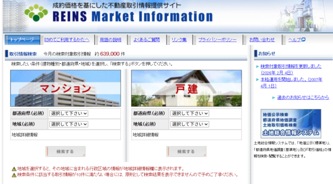 レインズ・マーケット・インフォメーション