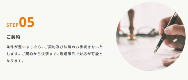 一建設「リースバックプラス」の利用の流れStep5】契約