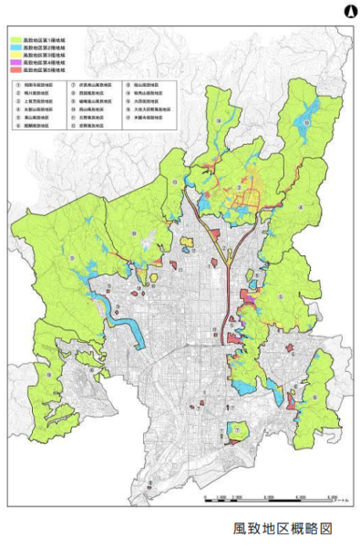 京都市風致地区の一覧