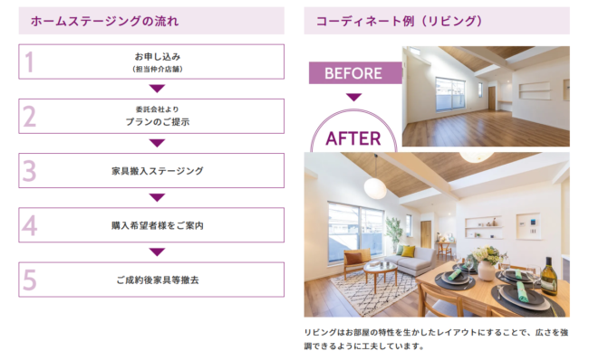 住友不動産ステップ(旧 住友不動産販売)のホームステージング(ステップエスコート)