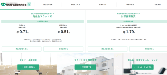 財形住宅金融住宅ローン「財住金フラット35」