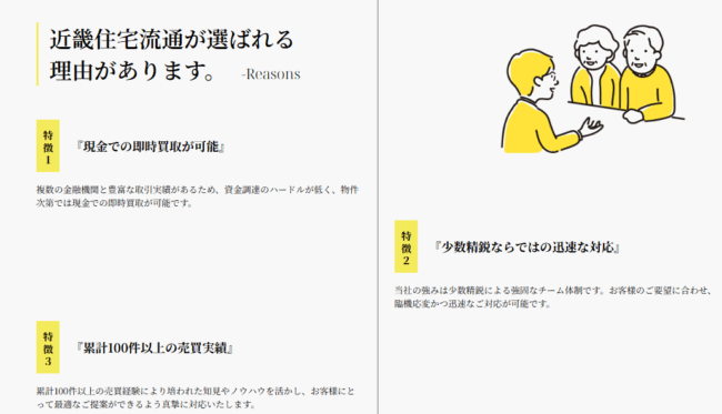 近畿住宅流通の強み(近畿住宅流通 公式HP)