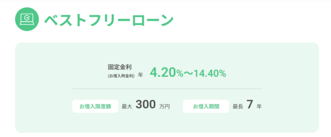 北海道銀行「道銀ベストフリーローン」