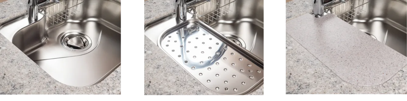 プレートの採用で広々キッチンカウンター