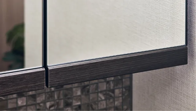 木調フレーム付きミラー