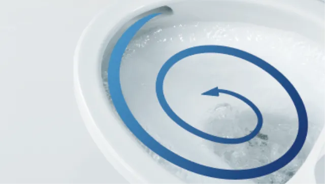 フチなし形状＆トルネード洗浄