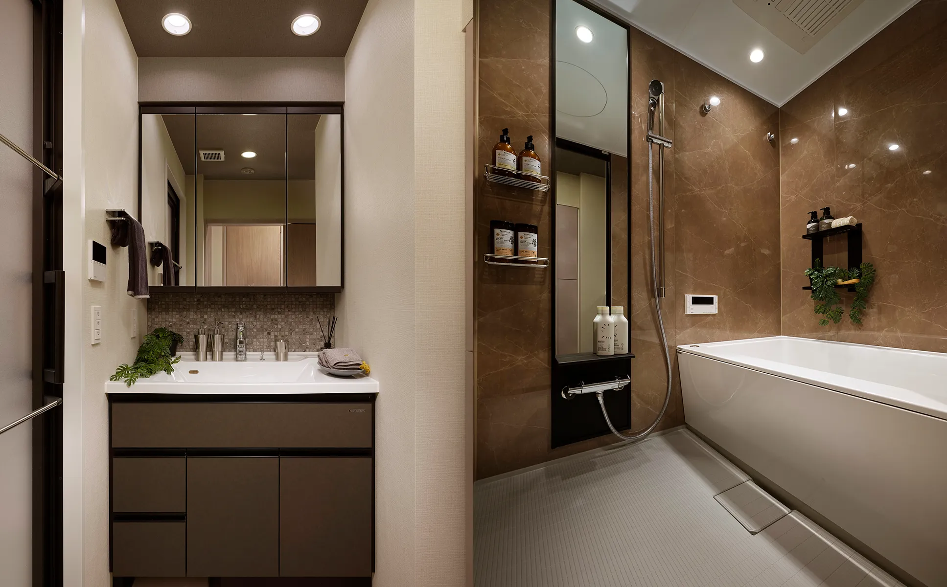 <span>Powder Room</span><span>Bathroom</span>