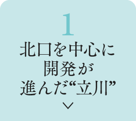 1. 北口を中心に開発が進んだ“立川”