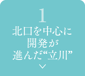 1. 北口を中心に開発が進んだ“立川”