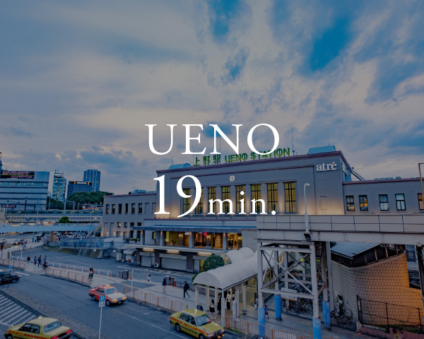 上野駅 19分