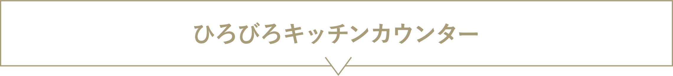 ひろびろキッチンカウンター